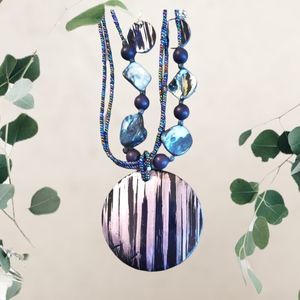 Purple Shell Necklace Set